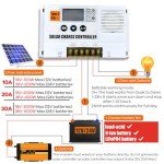 30A PWM Solar Charge Controller with LCD Display