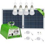 GVSHINE Complete Solar Light Kit with Backup Battery