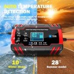 10-Amp Smart Car Battery Charger with Desulfator
