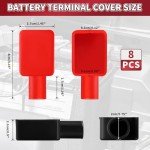 8 Pcs Battery Terminal Cover Set for Vehicles