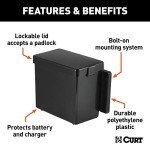 Lockable Trailer Breakaway Battery Case - CURT 52022