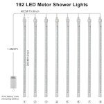 Battery-Powered 192 LED Meteor Shower Lights