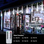 Battery-Powered 192 LED Meteor Shower Lights