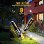 1100mAh Rechargeable AA Solar Batteries - 20 Pack