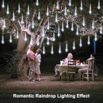 Battery-Powered 192 LED Meteor Shower Lights