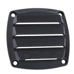 Black Louvered Flush Plastic Boat Vent - 2 Pcs