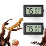 2 Pack Thermometer and Humidity Gauge for Reptiles
