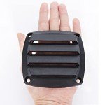 Black Louvered Flush Plastic Boat Vent - 2 Pcs