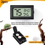 2 Pack Thermometer and Humidity Gauge for Reptiles
