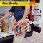 Battery Organizer Storage Case with Tester – Holds 180