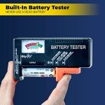 Battery Organizer Storage Case with Tester – Holds 180