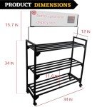 Heavy-Duty Rolling Battery Rack with Wheels