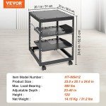 VEVOR Adjustable Open Frame Server Rack 12U