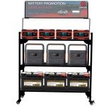 Heavy-Duty Rolling Battery Rack with Wheels