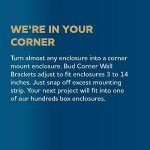 BUD Industries Black Rackmount Box, 8” x 18.94”