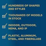 BUD Industries Black Rackmount Box, 8” x 18.94”