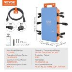 VEVOR 1200W Waterproof Solar Grid Tie Micro Inverter