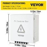 6 String Solar Combiner Box with Circuit Breaker