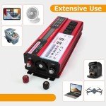 2000W Solar Power Inverter with 3 AC Outlets