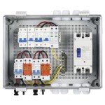 Solar PV Combiner Box with Circuit Breakers and Surge Protection