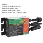 180W MPPT Grid Tie Micro Inverter for Solar