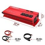 Cantonape 1000W Car Power Inverter with USB Ports