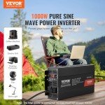 VEVOR 1000W Pure Sine Wave Power Inverter