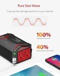 BESTEK 300W Pure Sine Wave Inverter with USB Ports