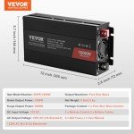 VEVOR 1000W Pure Sine Wave Power Inverter