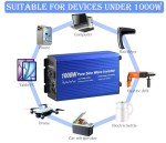 Fit4Less 1000W Pure Sine Wave Inverter with USB