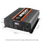 2500W 12V to 110V Solar Power Inverter
