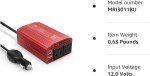 BESTEK 300W Car Power Inverter with USB Ports