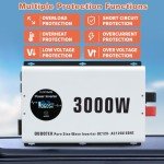 3000W Pure Sine Wave Power Inverter with Remote