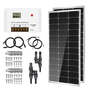 200W Monocrystalline Solar Panel Set with Controller