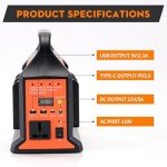 300W Portable Power Inverter for Dewalt Batteries