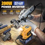 200W Power Inverter for Dewalt 20V Batteries