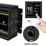 1000W Pure Sine Wave Power Inverter with Remote