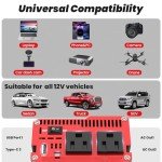 1000W Car Power Inverter with LCD Display