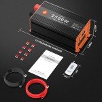 2500W 12V DC to 120V AC Power Inverter