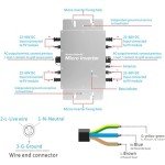 JOSKAA 2400W WiFi Solar Grid Tie Micro Inverter