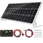 100W Solar Panel Kit with Charge Controller & Accessories