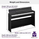 Yamaha YDPS55 Slim Digital Piano in Black