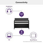 Yamaha YDPS55 Slim Digital Piano in Black