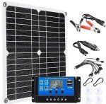200W Solar Panel Kit with Charge Controller & Cables
