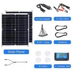 200W Solar Panel Kit with Charge Controller & Cables