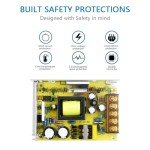 12V 5A Power Adapter for LED Lights & More