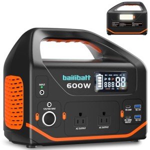 Bailibatt 600W Portable Power Station for Outdoor Use