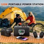 HOWEASY 88Wh Portable Solar Generator for Outdoors