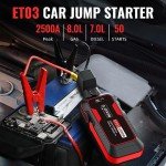 S ZEVZO ET03 Portable 2500A Car Jump Starter