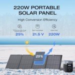 EF ECOFLOW 220W Portable Solar Panel with Kickstand